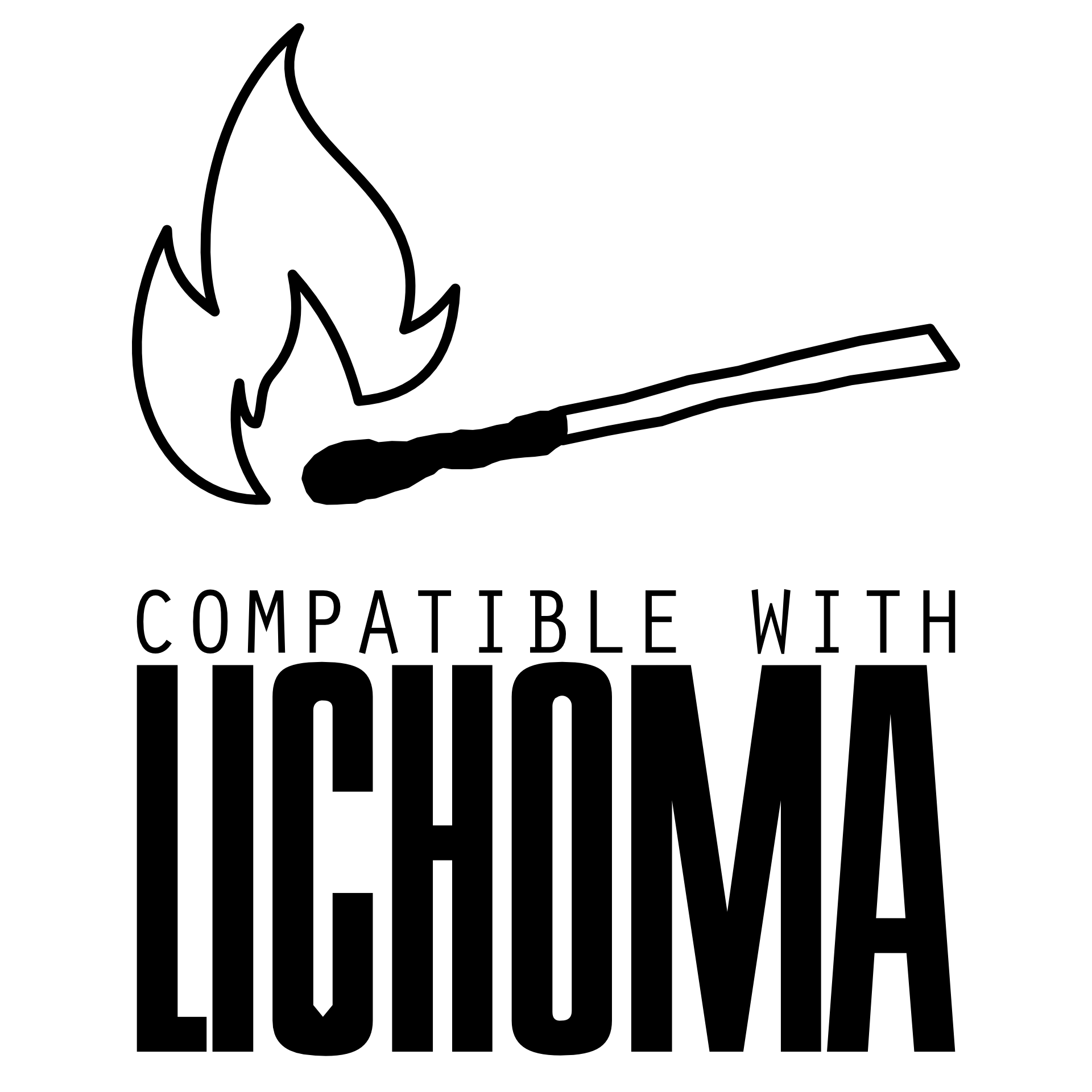 Png compatible with Lichoma logo in black.